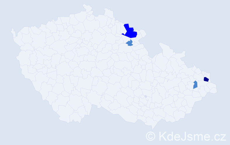 Příjmení: 'Veiszová', počet výskytů 7 v celé ČR