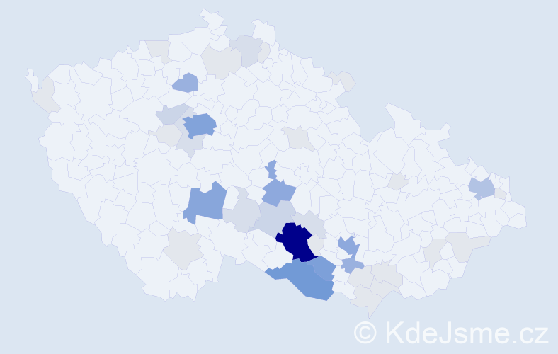 Příjmení: 'Čaněk', počet výskytů 149 v celé ČR