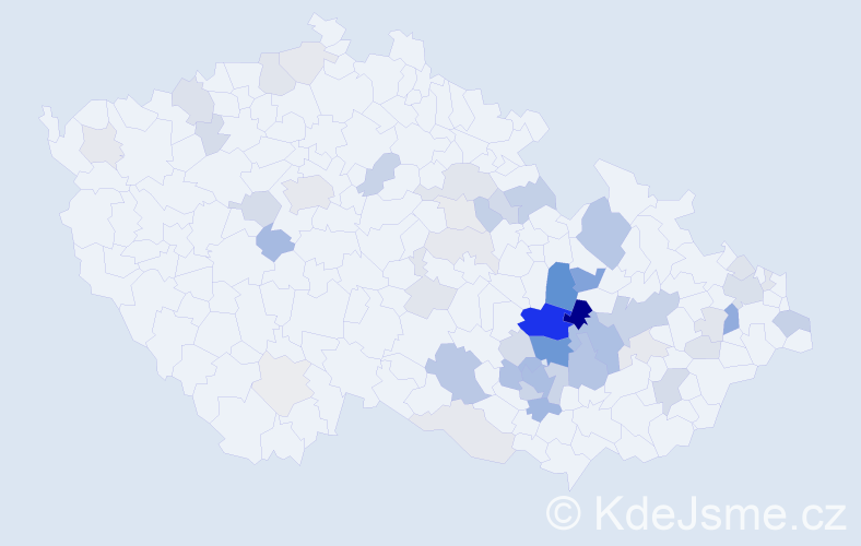 Příjmení: 'Dosedla', počet výskytů 165 v celé ČR