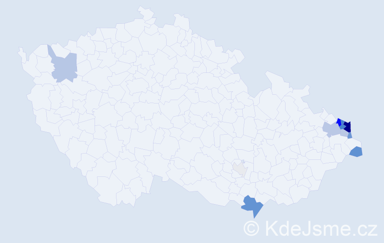 Příjmení: 'Sztula', počet výskytů 44 v celé ČR