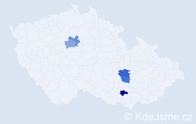 Příjmení: 'Buhyna', počet výskytů 9 v celé ČR