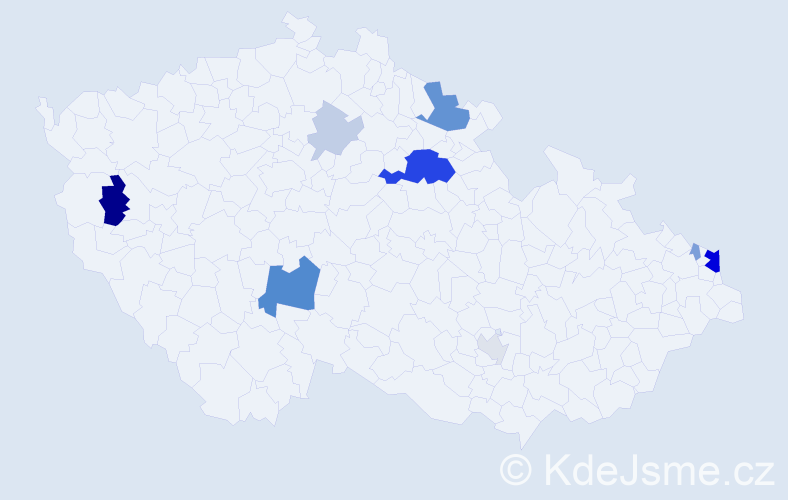Příjmení: 'Borys', počet výskytů 27 v celé ČR