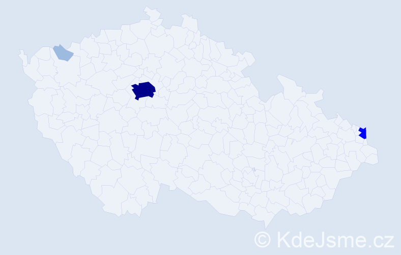 Příjmení: 'Durica', počet výskytů 8 v celé ČR