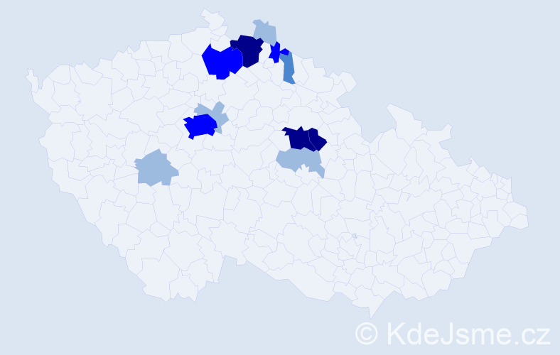Příjmení: 'Fidrhelová', počet výskytů 27 v celé ČR