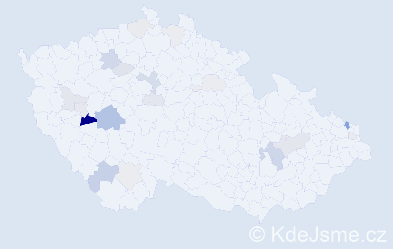 Příjmení: 'Rojová', počet výskytů 42 v celé ČR