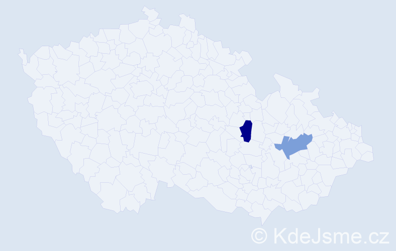 Příjmení: 'Kafún', počet výskytů 2 v celé ČR