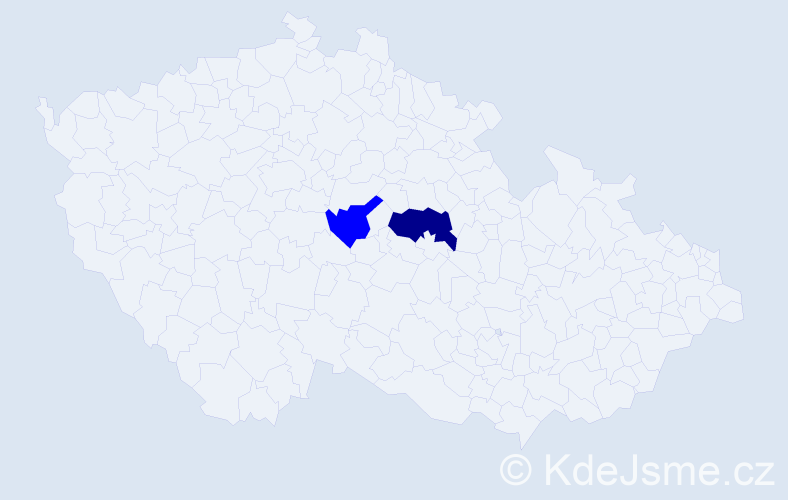 Příjmení: 'Ninh', počet výskytů 3 v celé ČR