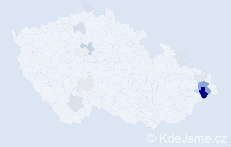 Příjmení: 'Bakotová', počet výskytů 52 v celé ČR
