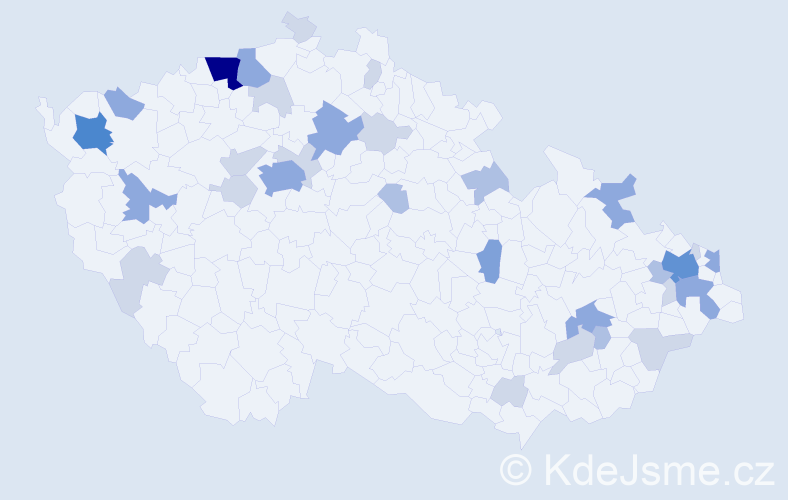 Příjmení: 'Matta', počet výskytů 80 v celé ČR