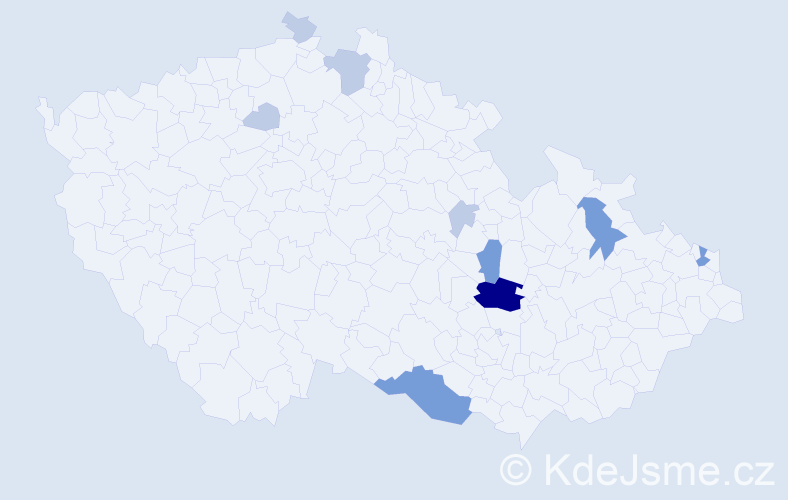 Příjmení: 'Reitschmied', počet výskytů 26 v celé ČR