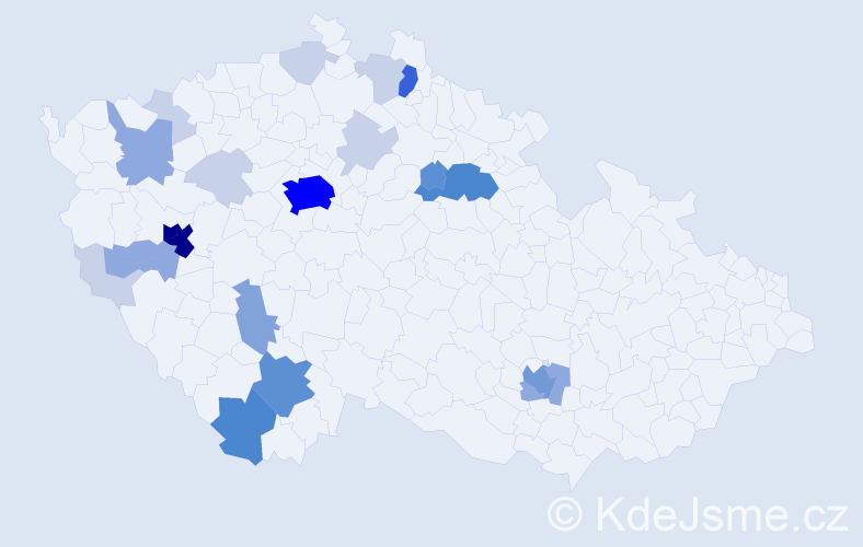 Příjmení: 'Solfronková', počet výskytů 73 v celé ČR