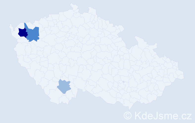 Příjmení: 'Dutz', počet výskytů 7 v celé ČR