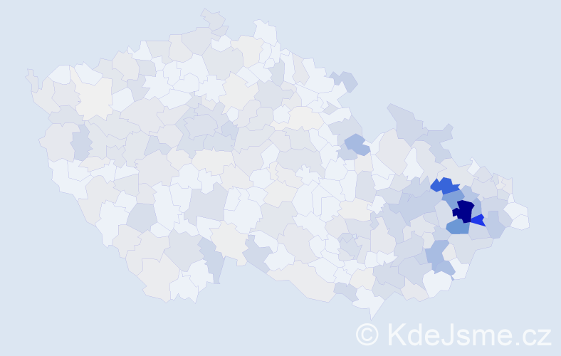 Příjmení: 'Černoch', počet výskytů 1180 v celé ČR