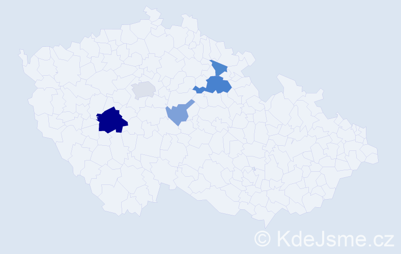 Příjmení: 'Kyzrová', počet výskytů 13 v celé ČR