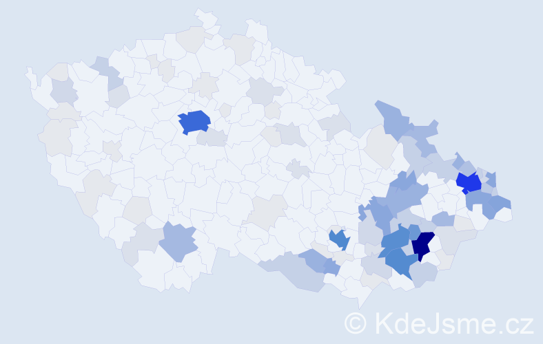 Příjmení: 'Adamík', počet výskytů 398 v celé ČR