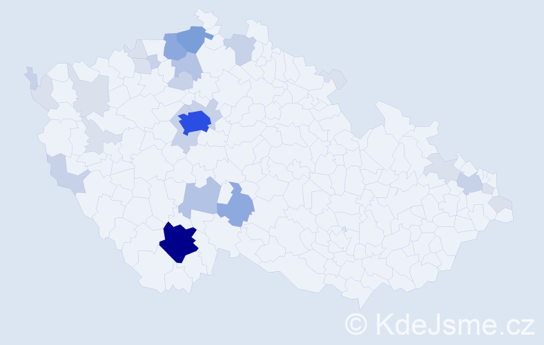 Příjmení: 'Primusová', počet výskytů 86 v celé ČR