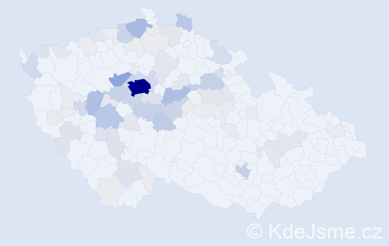 Příjmení: 'Pacovská', počet výskytů 289 v celé ČR