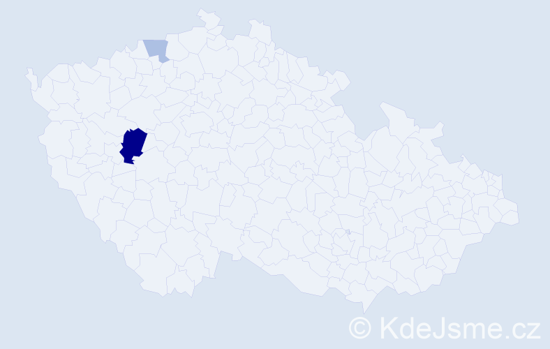 Příjmení: 'Arenštein', počet výskytů 5 v celé ČR