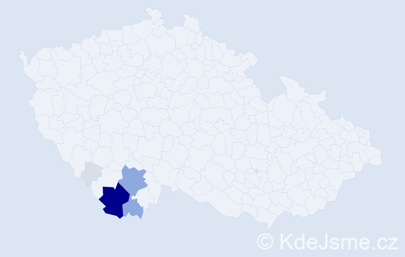 Příjmení: 'Cifreundová', počet výskytů 30 v celé ČR