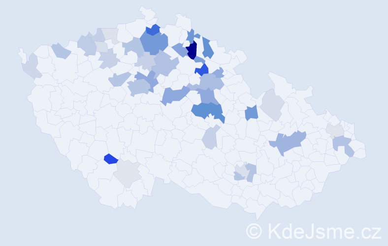 Příjmení: 'Machytka', počet výskytů 115 v celé ČR