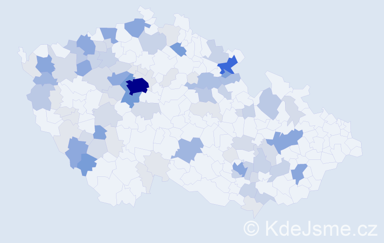 Příjmení: 'Vinterová', počet výskytů 305 v celé ČR