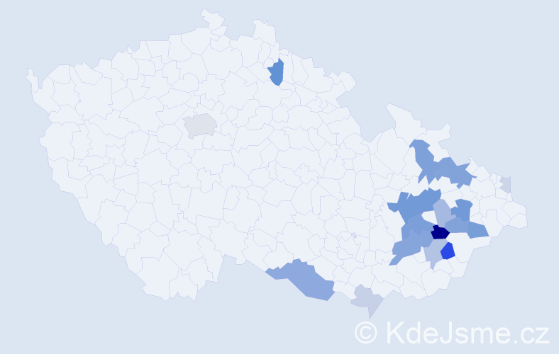 Příjmení: 'Kotůlková', počet výskytů 48 v celé ČR