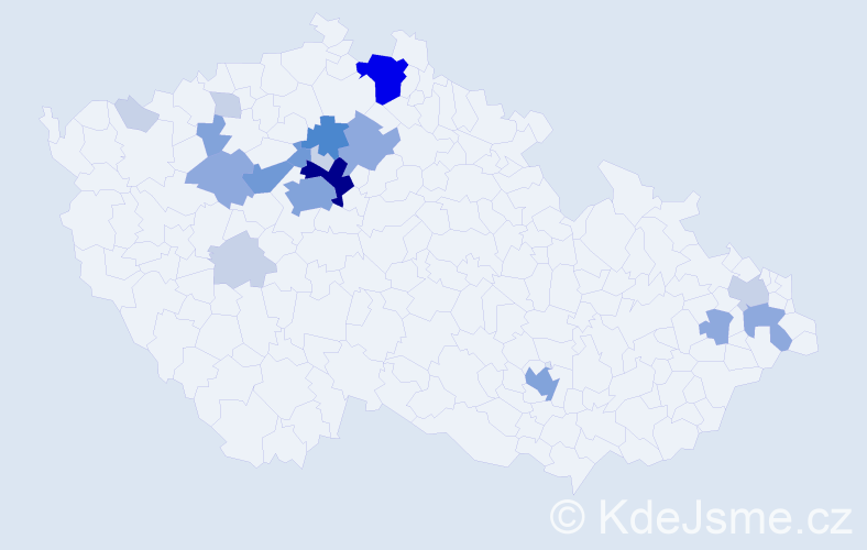 Příjmení: 'Rotková', počet výskytů 58 v celé ČR