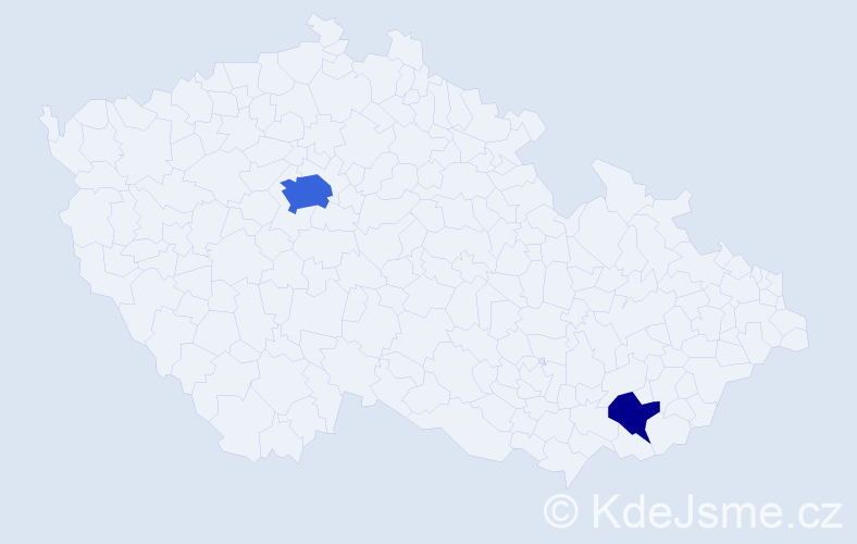 Příjmení: 'Kačinetz', počet výskytů 6 v celé ČR