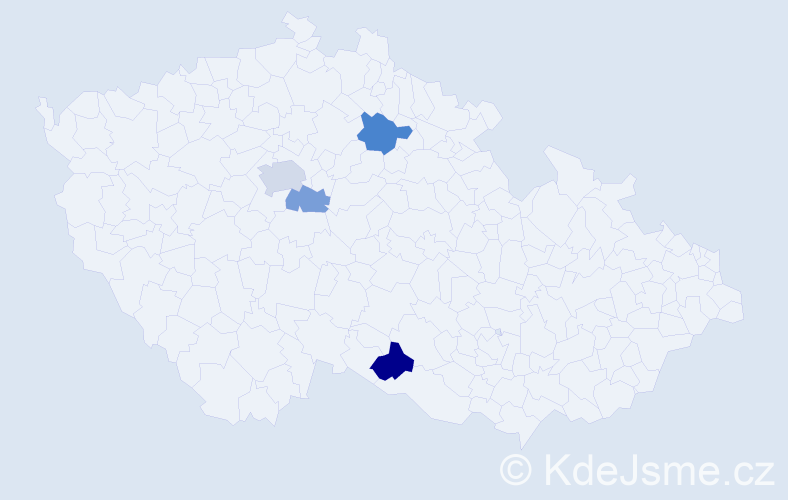 Příjmení: 'Kanavalová', počet výskytů 13 v celé ČR