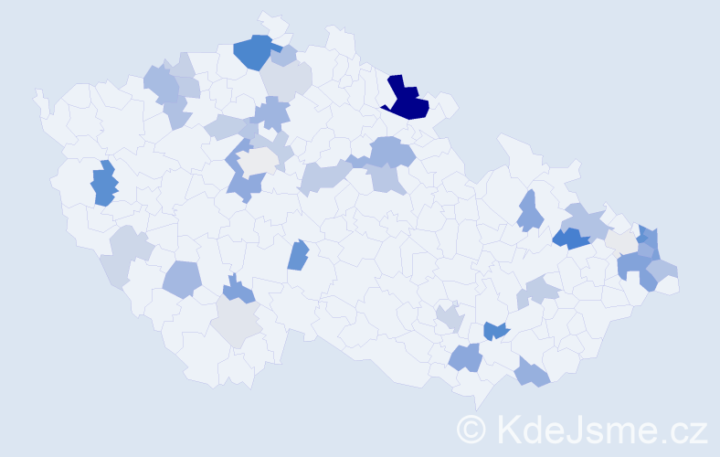 Příjmení: 'Kuric', počet výskytů 112 v celé ČR