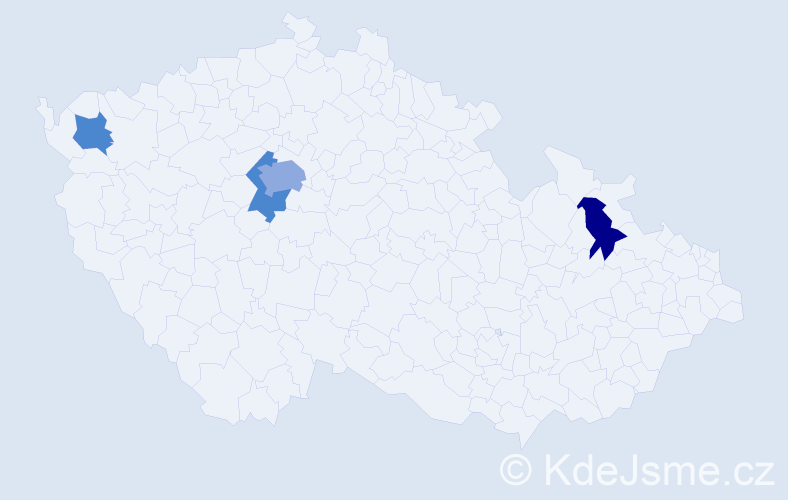 Příjmení: 'Pösslová', počet výskytů 10 v celé ČR