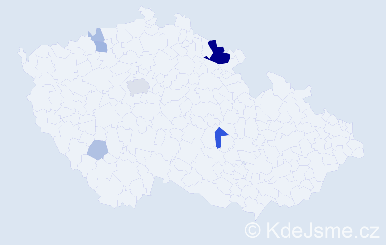 Příjmení: 'Kamitzová', počet výskytů 22 v celé ČR