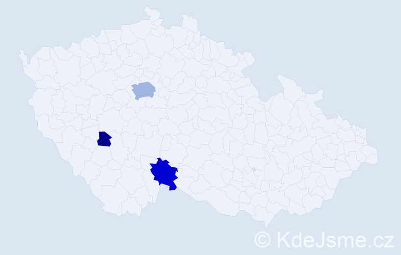 Příjmení: 'Komorád', počet výskytů 12 v celé ČR
