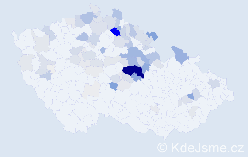 Příjmení: 'Bakešová', počet výskytů 315 v celé ČR