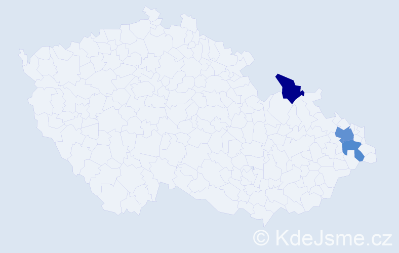 Příjmení: 'Chassaková', počet výskytů 4 v celé ČR