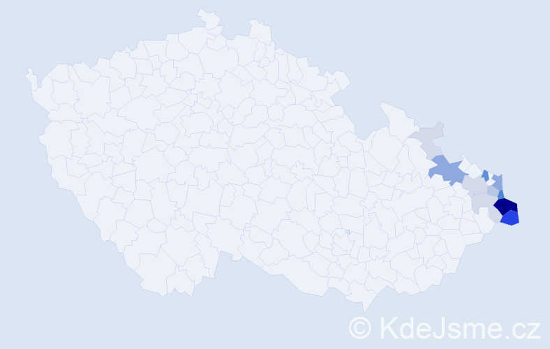 Příjmení: 'Widenka', počet výskytů 54 v celé ČR