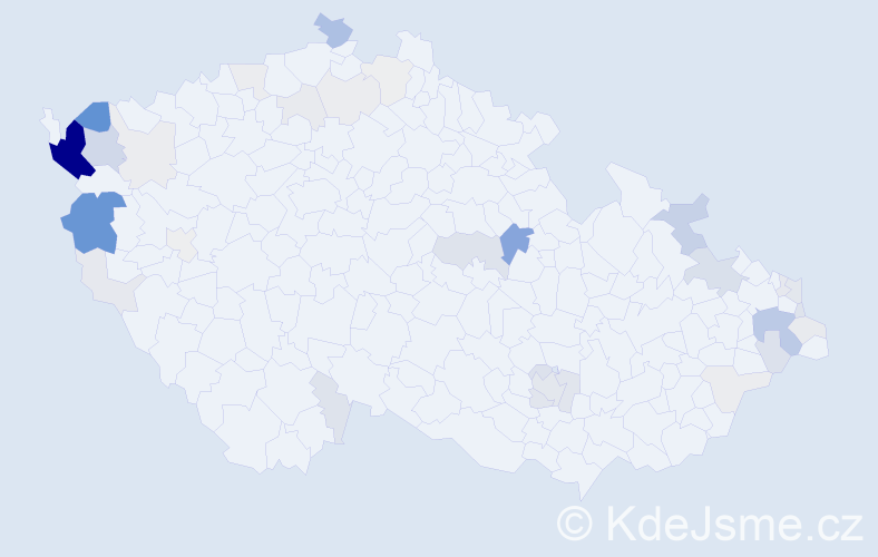 Příjmení: 'Petík', počet výskytů 139 v celé ČR