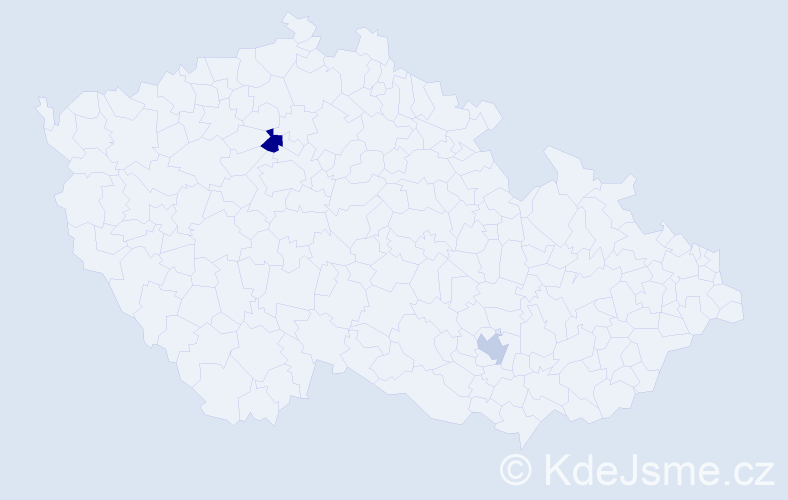 Příjmení: 'Hrabanová', počet výskytů 7 v celé ČR