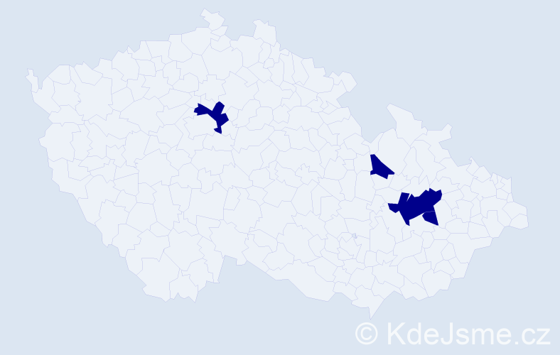 Příjmení: 'Kobek', počet výskytů 4 v celé ČR