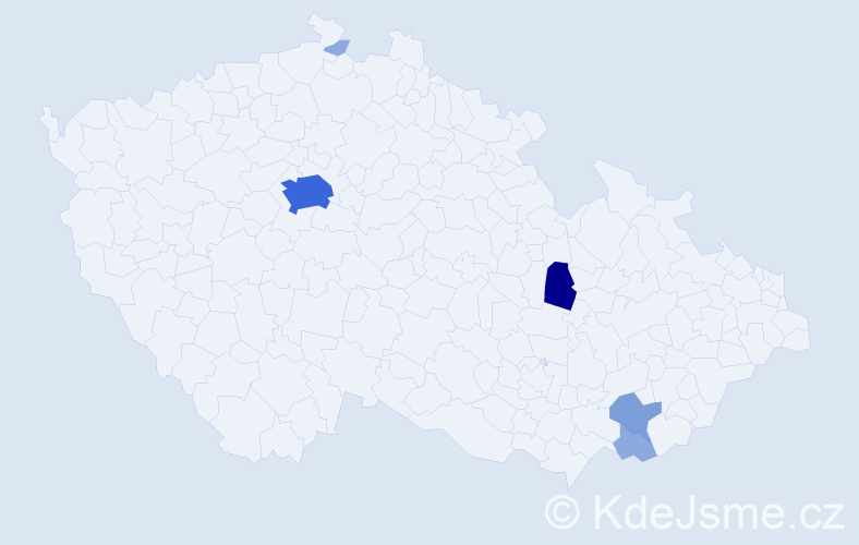Příjmení: 'Drdúlová', počet výskytů 15 v celé ČR