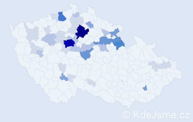 Příjmení: 'Brich', počet výskytů 118 v celé ČR