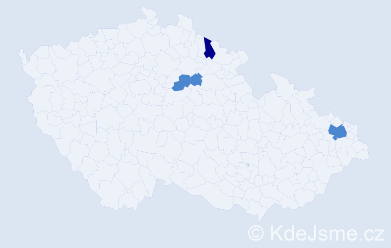 Příjmení: 'Fojcíková', počet výskytů 6 v celé ČR