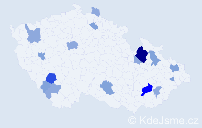 Příjmení: 'Paternová', počet výskytů 39 v celé ČR