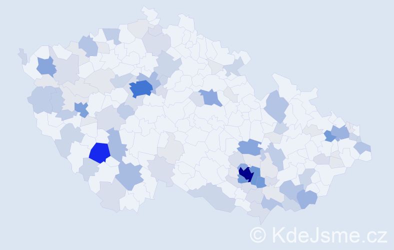 Příjmení: 'Hradská', počet výskytů 350 v celé ČR
