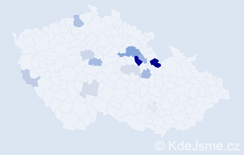 Příjmení: 'Neškudla', počet výskytů 40 v celé ČR