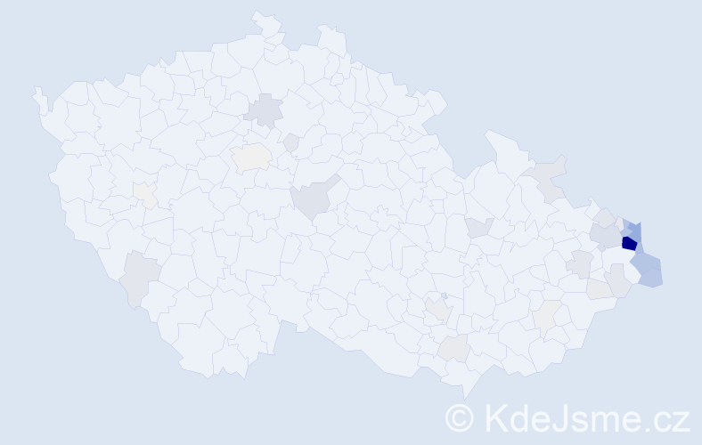 Příjmení: 'Pawlasová', počet výskytů 224 v celé ČR