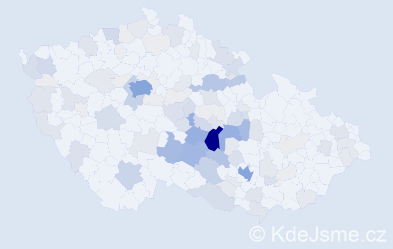 Příjmení: 'Poul', počet výskytů 443 v celé ČR