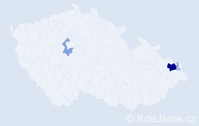 Příjmení: 'Pertile', počet výskytů 22 v celé ČR