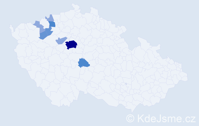 Příjmení: 'Steppanová', počet výskytů 25 v celé ČR
