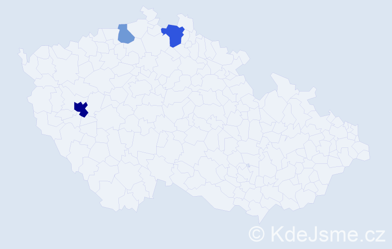 Příjmení: 'Bleil', počet výskytů 7 v celé ČR
